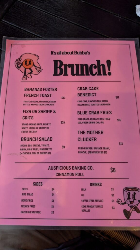 Bubba Gumbo’s Menu 6